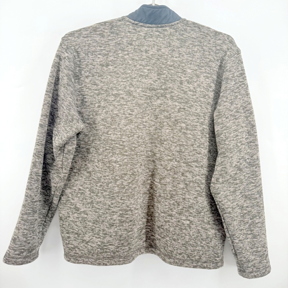 NWT Eddie Bauer Quarter Zip Mens XXL Pullover Fleece Sweater Gray - Picture 9 of 14